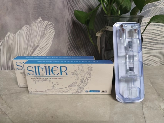 Rugas faciais 1 ml 2 ml de enchimento labial Ácido hialurónico cruzado